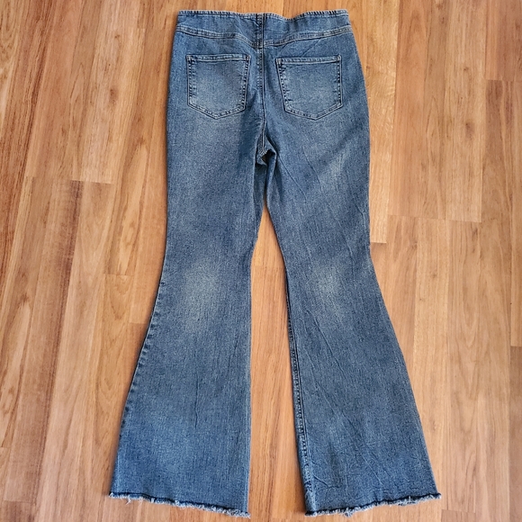 TINSELTOWN high rise flare blue jeans country concert 11x30 ripped denim bells - Picture 5 of 5